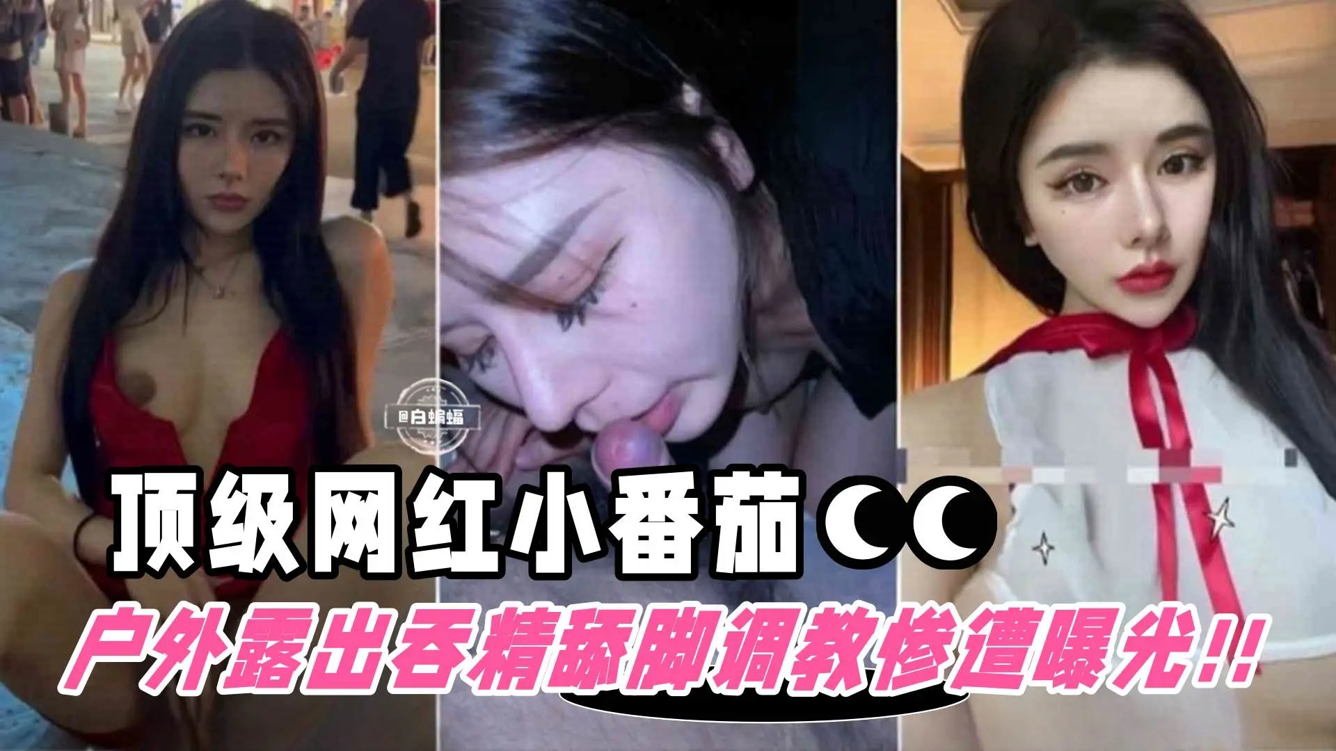 被包养户外露出舔脚吞精等调教惨遭粉丝曝光！网红小番茄的世界末日